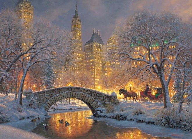 Puzzel Winter in het park 500 stukjes van Cobble Hill