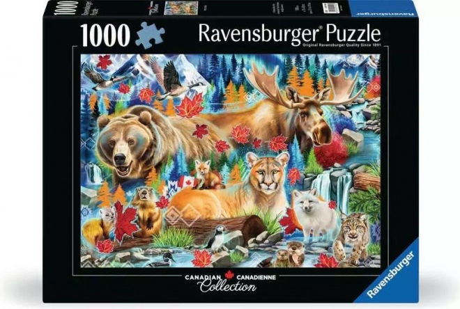 Puzzel Wilde Dieren van Canada 1000 Stukken
