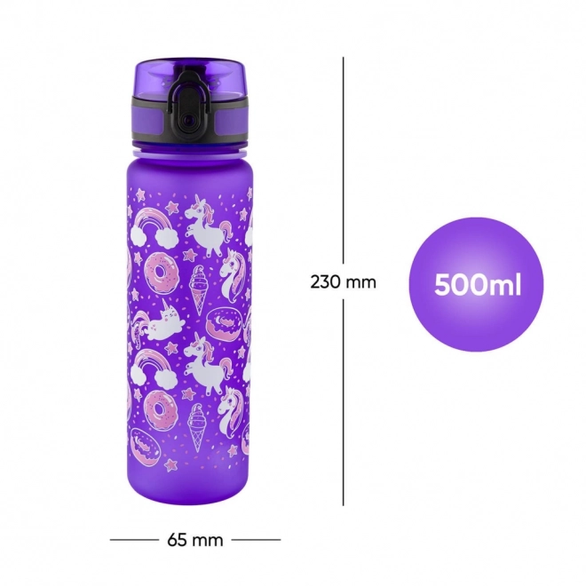 BAAGL Kinderfles voor drinken met eenhoornmotief, 500 ml