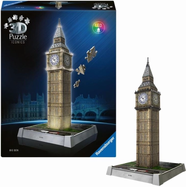 Iconics: Big Ben Nachteditie – verlicht 3D-model met LED