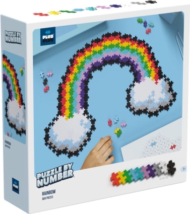 Plus-Plus leg volgens nummers – regenboog, 500 stuks