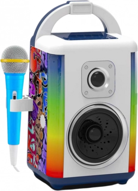 Interactieve muziekinstallatie met microfoon en LED-verlichting