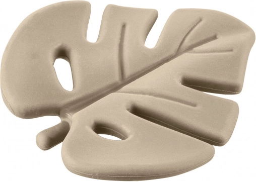 Siliconen bijtring Leaf, zandbeige