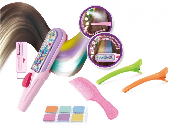 Kleurrijke set krijtjes voor het kleuren van haar