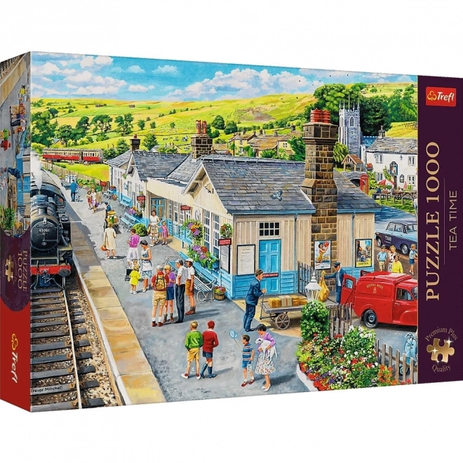 TREFL Puzzel Premium Plus Theetijd: Treinstation 1000 stukjes