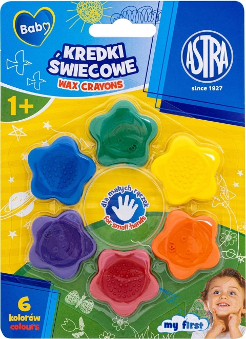 ASTRA BABY Stervormige waskrijtjes 6 stuks