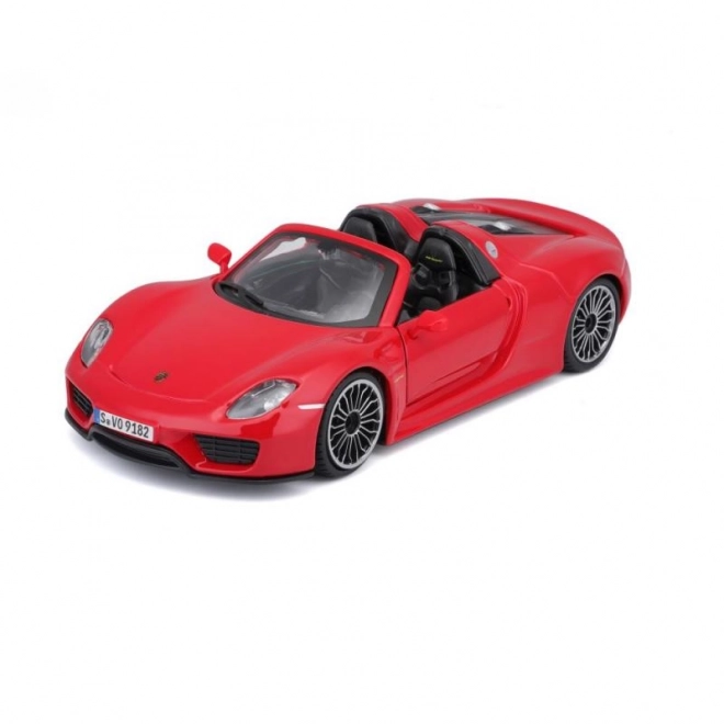 Metalen speelgoedauto Porsche 918 Spyder rood