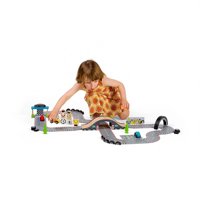 Bigjigs Rail Houten Racebaan Wedstrijddag