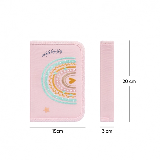 BAAGL 3 SET Zippy Duha roze: rugzak, etui, zak