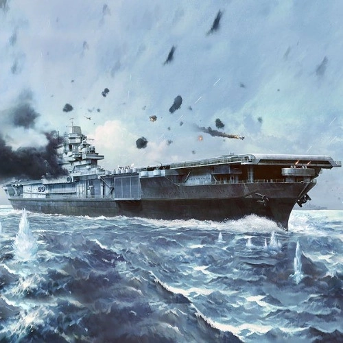 Model vliegdekschip Yorktown CV-5 Slag om Midway 1/700