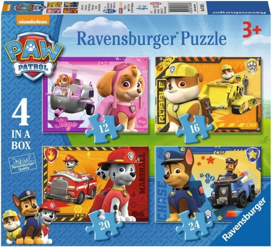 Ravensburger puzzel Paw Patrol 4 in een doos