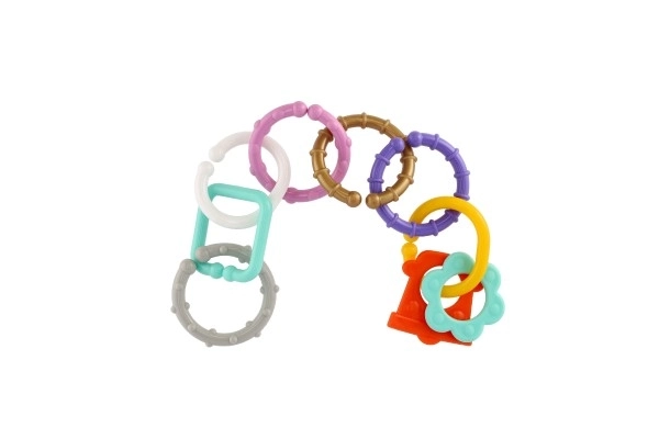 Ketting/barrière 8 vormen plastic in zakje 11x48x3cm 0m+