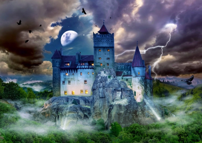 Puzzel Spookachtige nacht op Dracula’s kasteel 1000 stukjes