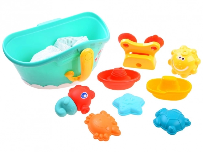 Organizer voor water met kleurrijke speeltjes
