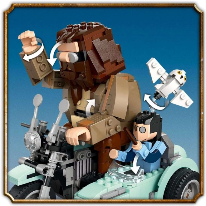 Motorrit met Hagrid en Harry