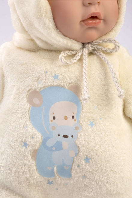 Llorens 14207 BABY ENZO - realistische pop baby met een zacht stoffen lichaam - 42 cm