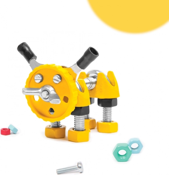 the offbits bouwset puppybit – creatief mechanisch hondje