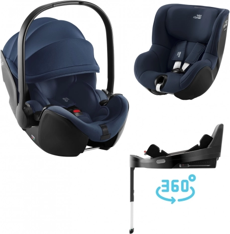 Autostoelset Britax Römer: Baby-Safe Pro + Vario Base 5Z + Dualfix 5Z, Night Blue