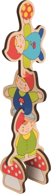 Goki houten invoegpuzzel en 3D-model Dwergen