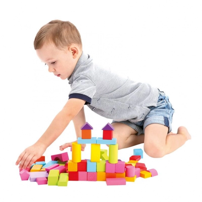 Bino Blokken in Emmer 100 stuks nieuwe kleuren