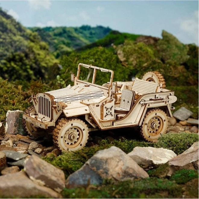 Leger Jeep - 3D houten puzzel