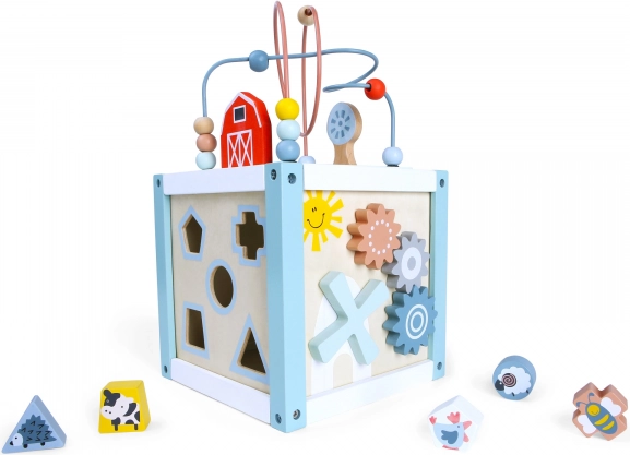 Houten activiteitencube voor kinderen