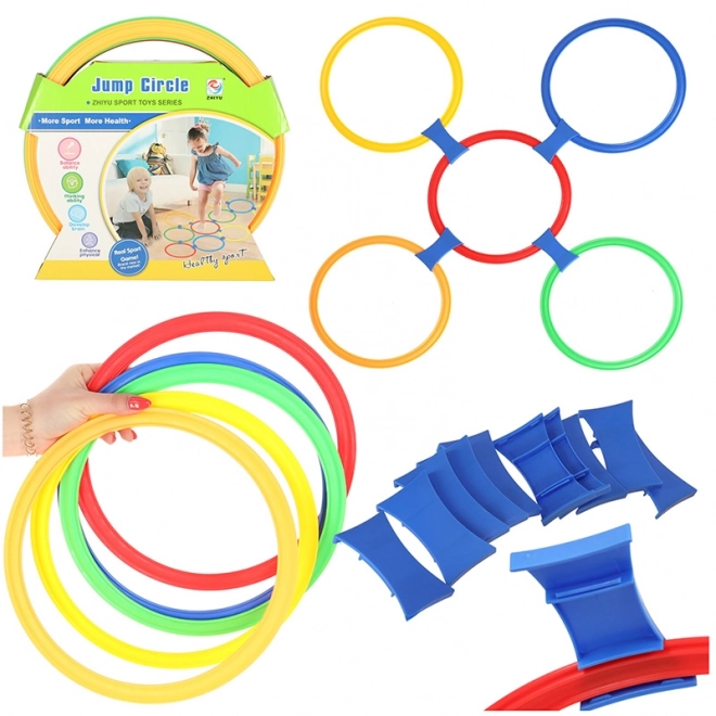 Springenspel - gekleurde ringen