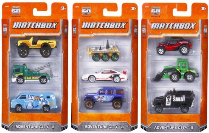 Matchbox Set van 3 Autootjes