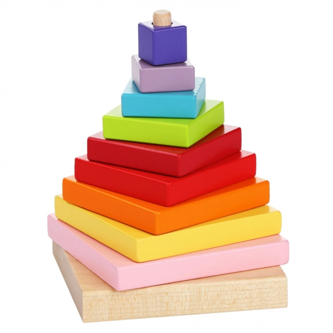 CUBIKA 13357 Kleurrijke piramide - houten puzzel 9 delen