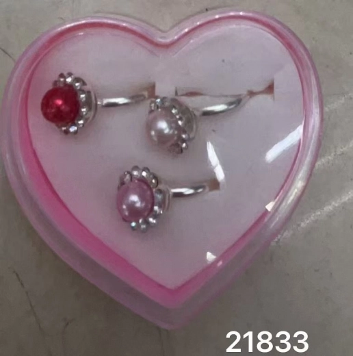 Ring met Parel - Set van 3 stuks