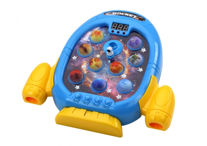 Kosmisch spel Wac A Mole met raket en zes modi