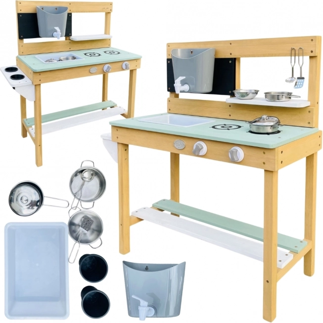 Axi houten speelkeuken met water en zand