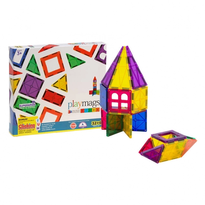 Magnetische bouwstenen Playmags 165 set 32 stuks