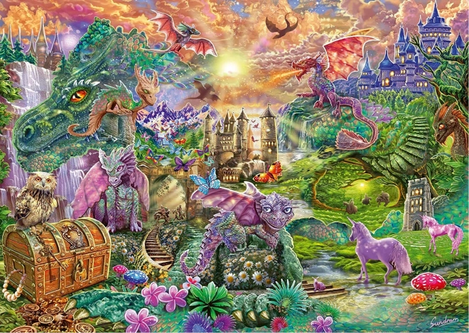Puzzel Betoverd Drakenrijk 1000 stukjes SCHMIDT