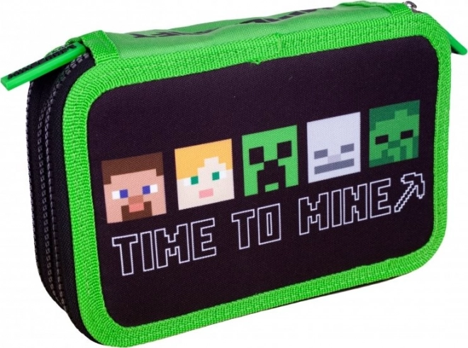 School etui Minecraft Alex en Steve drie-laags