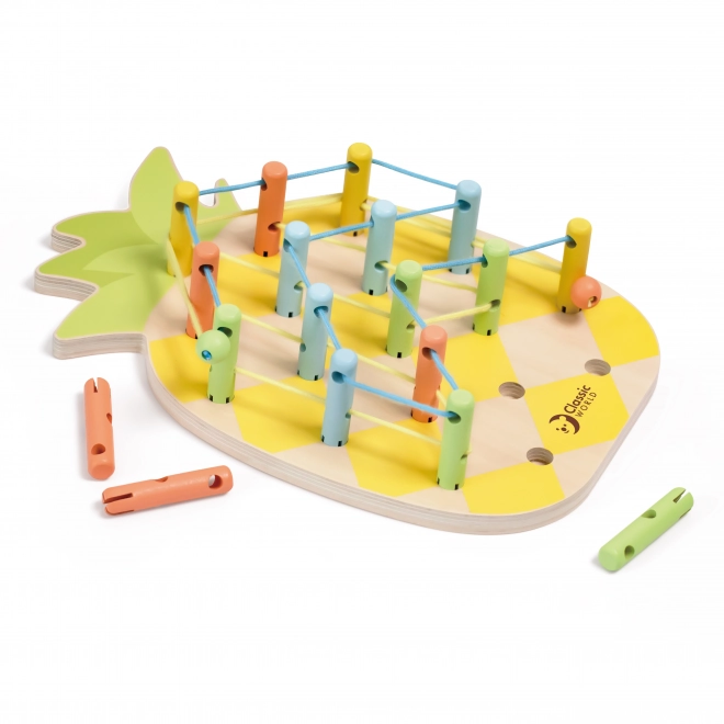 Houten rijgspeelgoed Ananas Classic World