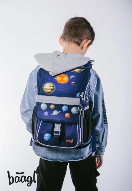BAAGL SET 3 Zippy Planeten: Boekentas, etui, zak