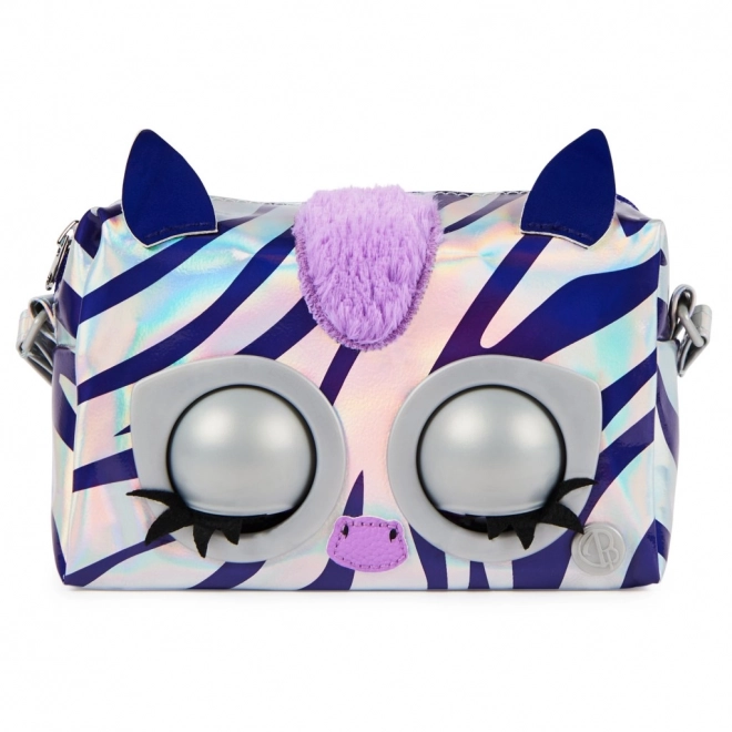 Metalen interactieve tas Purse Pets zebra