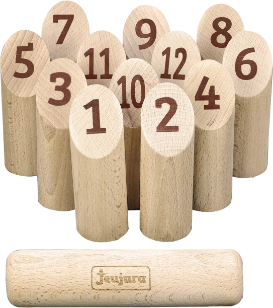 Jeujura houten spel Mölkky – Finse kegels