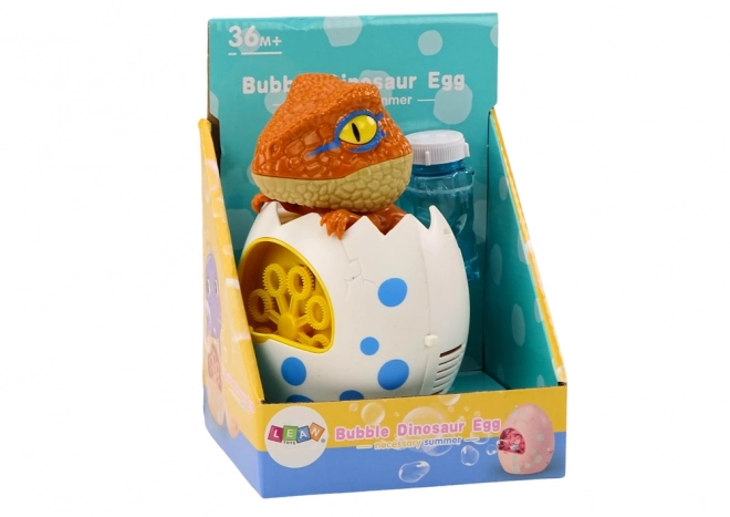 Bellenblaasmachine Dino in ei met navulling