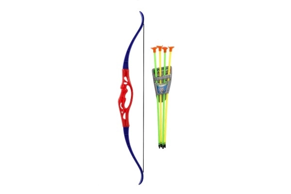 Boog+4 pijlen met zuignappen plastic 57cm op kaart