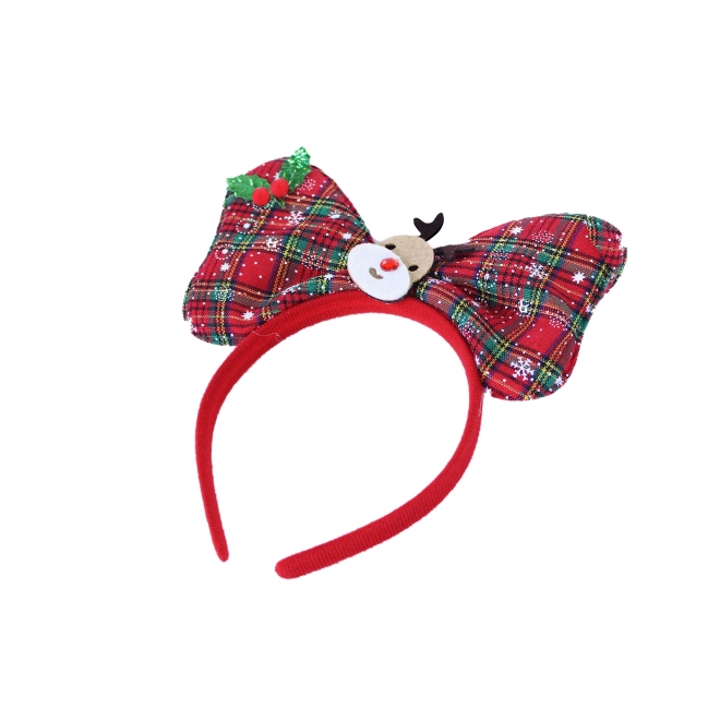 Kerst diadeem strik met rendier
