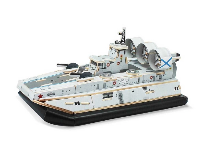 3D puzzel hovercraft Zubr gekleurd