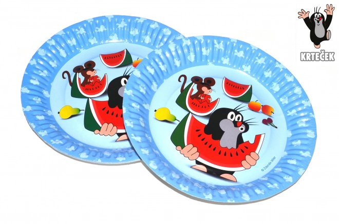 Feest schaal Krtek en vrienden 6 stuks, 18 cm