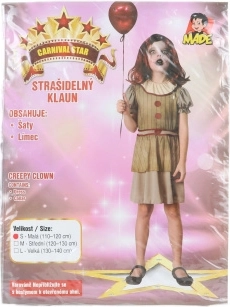 Carnavalsjurk enge clown voor meisjes 110–120 cm
