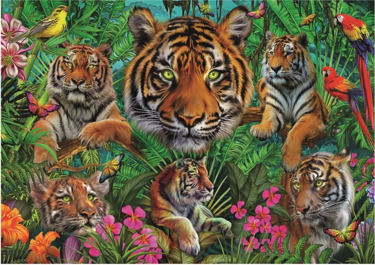 Educa puzzel Tijgers in de jungle 500 stukjes