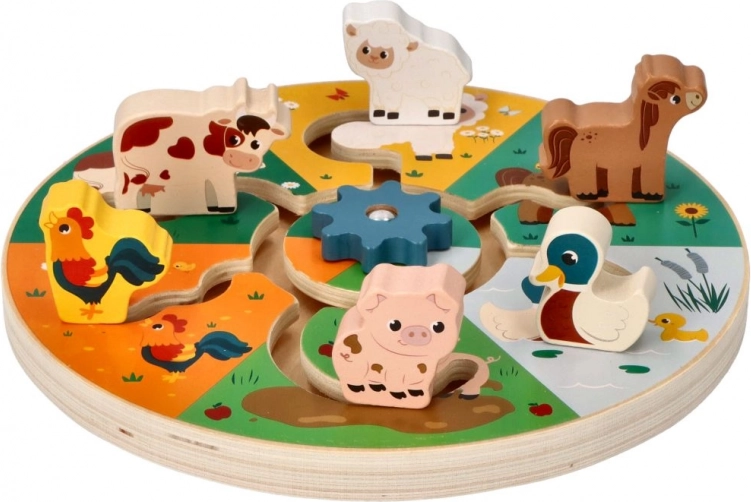 Houten puzzel - Boerderijdieren