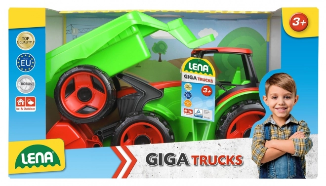 Tractor met laadschop Giga Trucks met aanhanger plastic 62cm