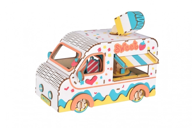 Houten 3D puzzel IJswagen