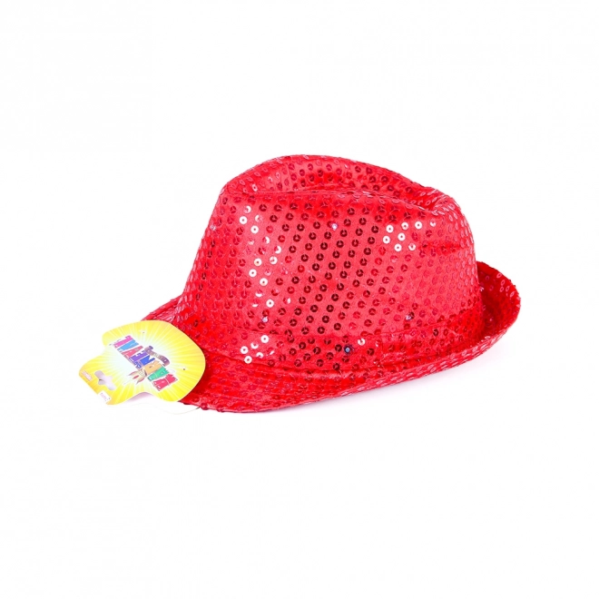 Discohoed rood met LED-licht voor volwassenen